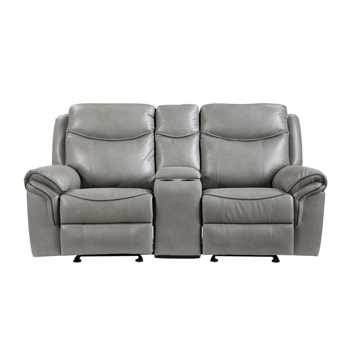 8206GRY*2 2pc Set: Sofa, Love - 8206GRY*2