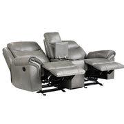 8206GRY*2 2pc Set: Sofa, Love - 8206GRY*2