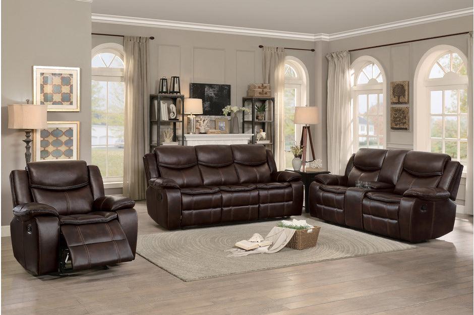 Bastrop Double Reclining Sofa 8230Brw-3 | Homelegance