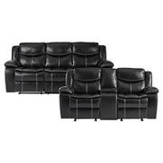 8230BLK*2 2pc Set: Sofa, Love - 8230BLK*2