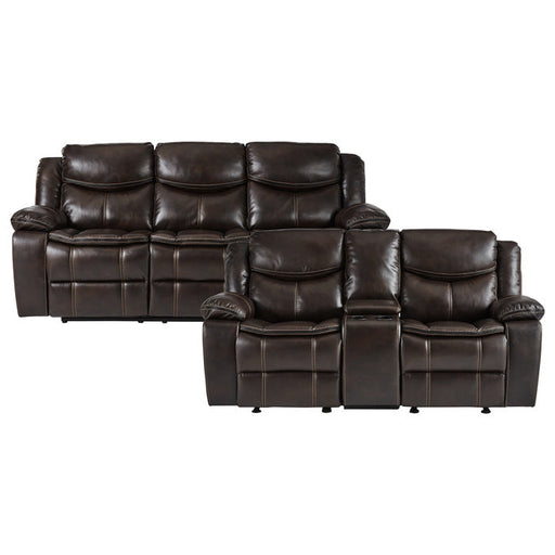 8230BRW*2 2pc Set: Sofa, Love - 8230BRW*2