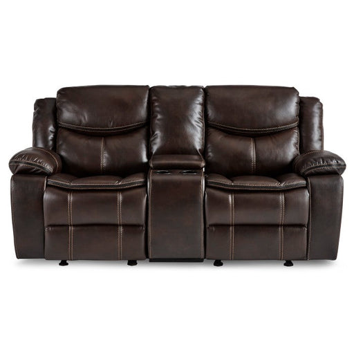 8230BRW-2 Double Glider Reclining Love Seat with Center Console - 8230BRW-2