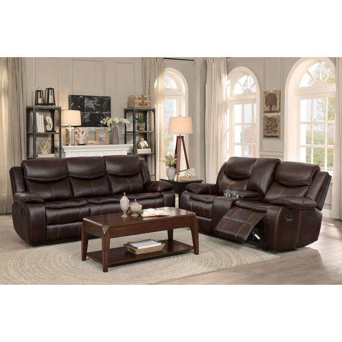 8230BRW-3 Double Reclining Sofa - 8230BRW-3