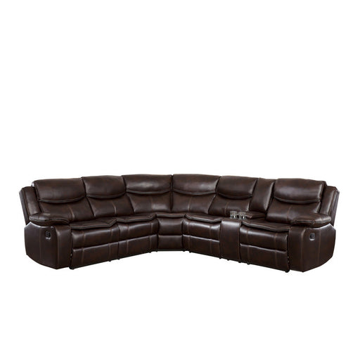8230BRW*SC (3)3-Piece Sectional with Right Console - 8230BRW*SC