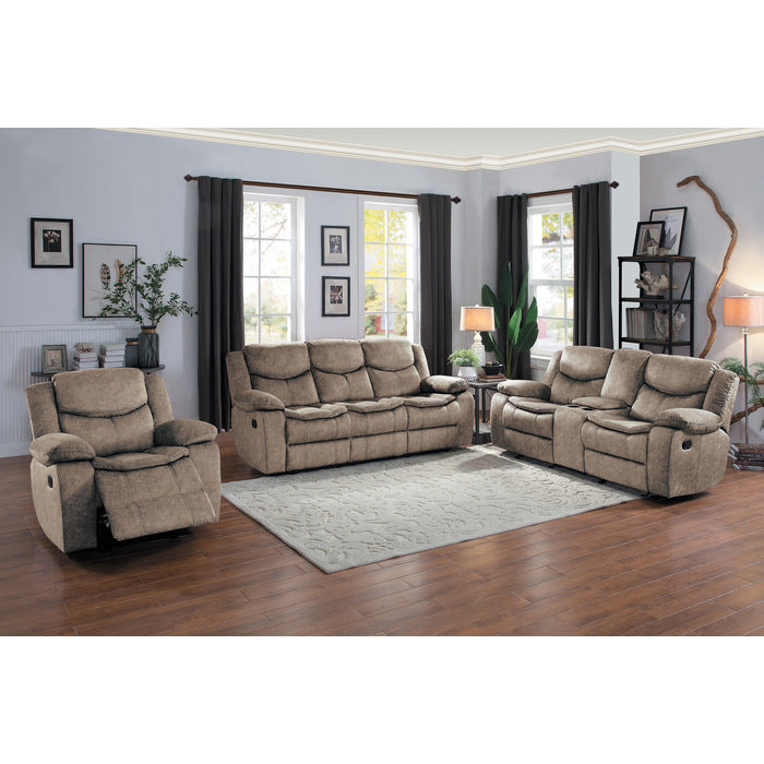 8230FBR-2 Double Glider Reclining Love Seat with Center Console - 8230FBR-2
