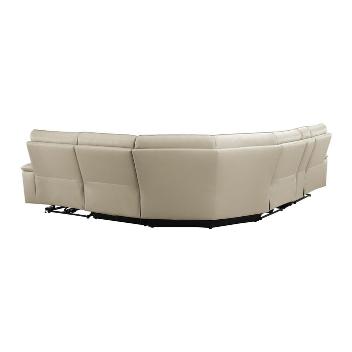 Moroni 6 Piece Modular Power Reclining Sectional With Power Headrests In Taupe 8259Rftp*6Scpwh | Homelegance
