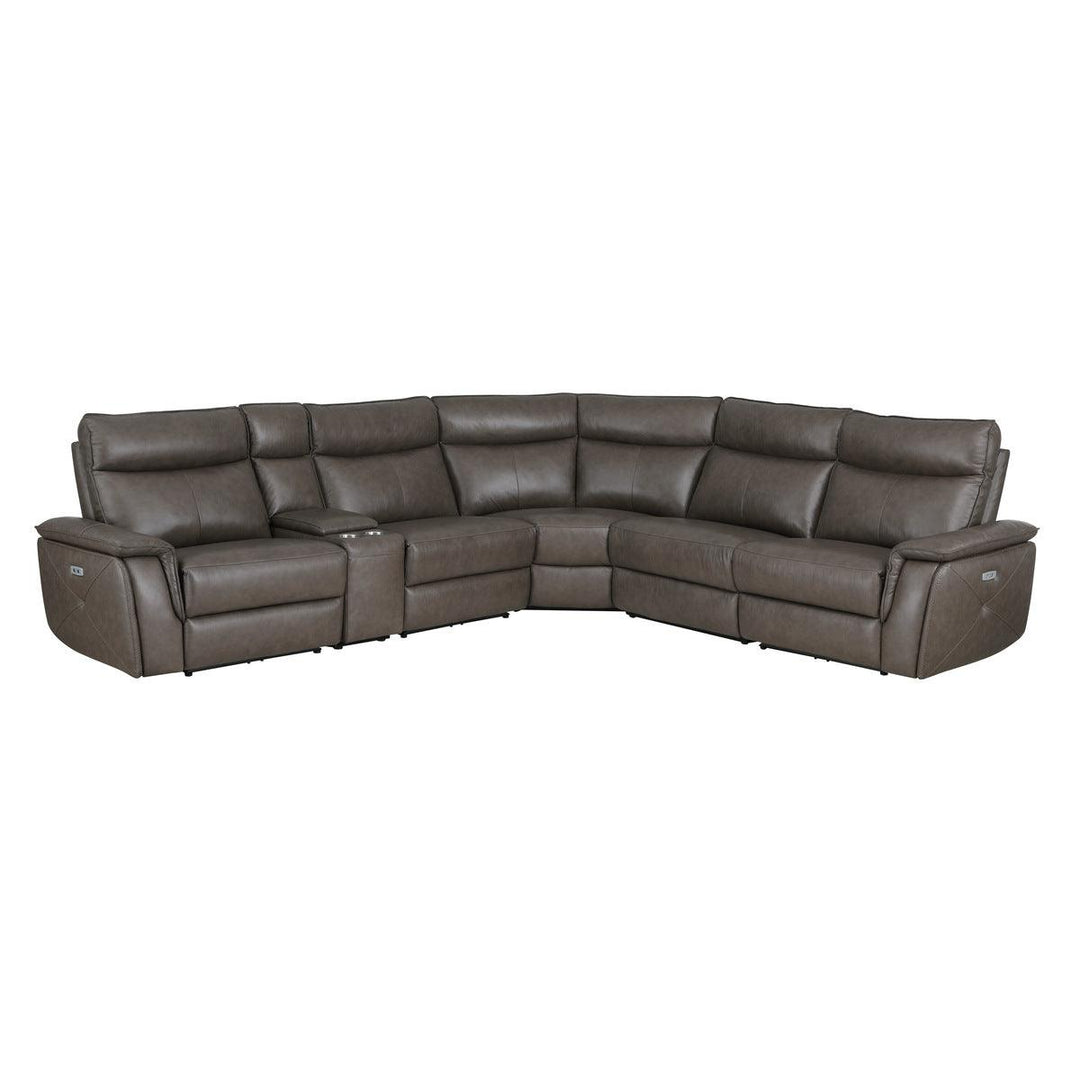 Moroni 6-Piece Modular Power Reclining Sectional With Power Headrests In Dark Brown 8259Rfdb*6Scpwh | Homelegance