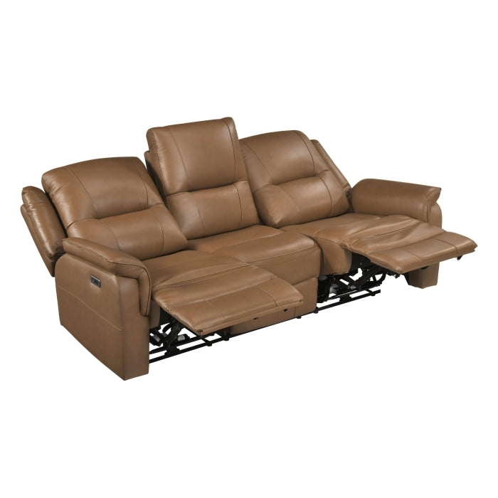 8301BRW-3PW Power Double Reclining Sofa - 8301BRW-3PW