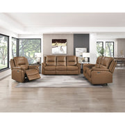 8301BRW-3PW Power Double Reclining Sofa - 8301BRW-3PW