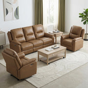 8301BRW-3PW Power Double Reclining Sofa - 8301BRW-3PW