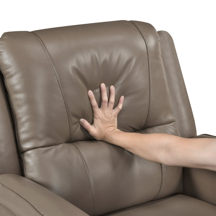8301DTP-2PW Power Double Reclining Love Seat with Center Console, Hidden Arms Cup Holders, Charging Ports and Wireless Charger - 8301DTP-2PW