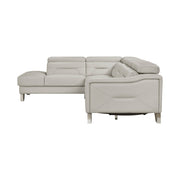 8304LGY*2LC2RPW (2)2-Piece Sectional with Left Chaise, Adjustable Headrests and Charging ports - 8304LGY*2LC2RPW