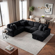 8317BLK*33LRC (3)3-Piece Sectional with Pull-out Bed, Right Side Chaise and Hidden Storage - 8317BLK*33LRC