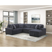 8317DGY*33LRC (3)3-Piece Sectional with Pull-out Bed, Right Side Chaise and Hidden Storage - 8317DGY*33LRC