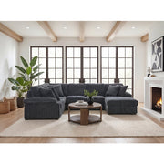 8317DGY*33LRC (3)3-Piece Sectional with Pull-out Bed, Right Side Chaise and Hidden Storage - 8317DGY*33LRC