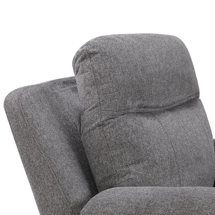 8340GRY-1PWHB Power Reclining Chair with Power Headrest, Power Lumbar Support, Bluetooth Speakers and Charging Ports - 8340GRY-1PWHB