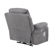 8340GRY-1PWHB Power Reclining Chair with Power Headrest, Power Lumbar Support, Bluetooth Speakers and Charging Ports - 8340GRY-1PWHB