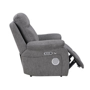 8340GRY-1PWHB Power Reclining Chair with Power Headrest, Power Lumbar Support, Bluetooth Speakers and Charging Ports - 8340GRY-1PWHB
