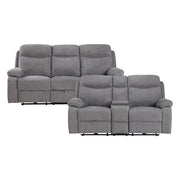 8340GRY*2PWHB 2pc Set: Sofa, Love (Power) - 8340GRY*2PWHB