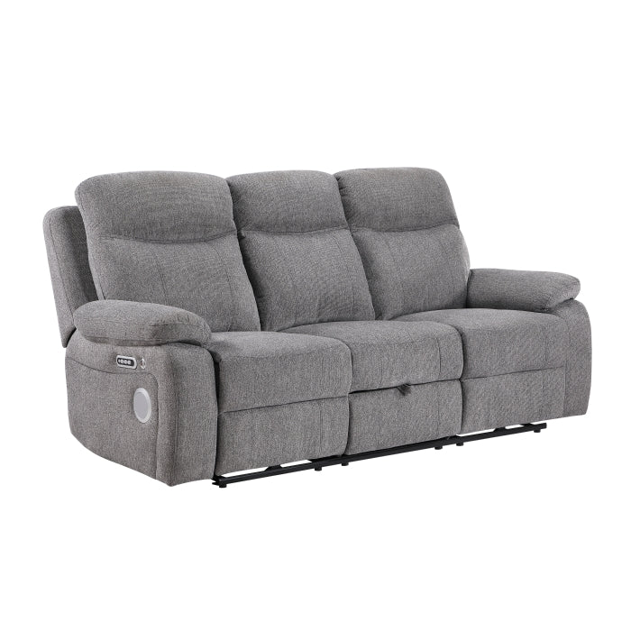 8340GRY*2PWHB 2pc Set: Sofa, Love (Power) - 8340GRY*2PWHB