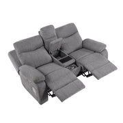 8340GRY*2PWHB 2pc Set: Sofa, Love (Power) - 8340GRY*2PWHB
