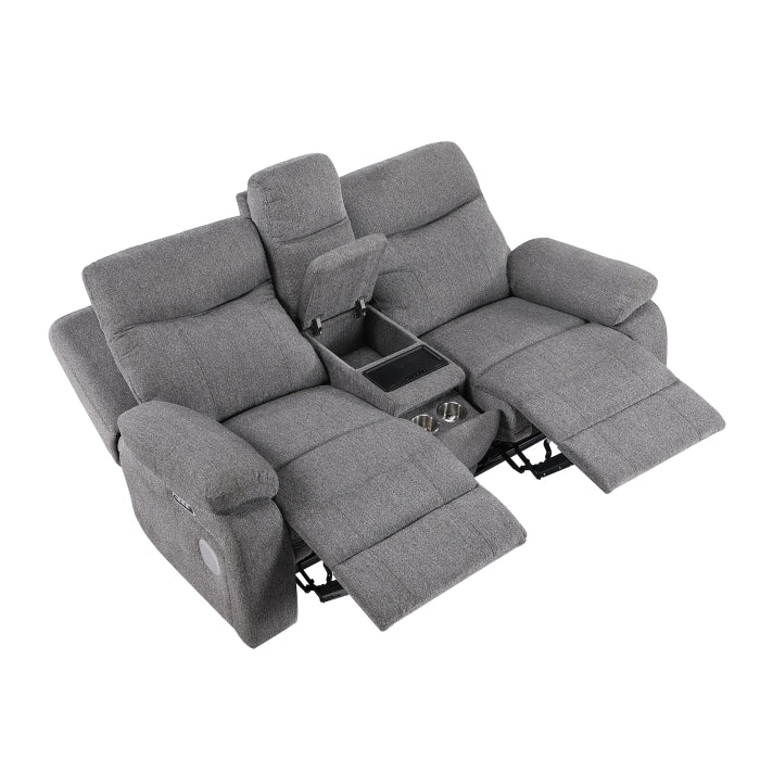 8340GRY*2PWHB 2pc Set: Sofa, Love (Power) - 8340GRY*2PWHB