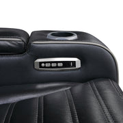 8344BLK-2PWHM Power Double Reclining Love Seat with Center Console, Power Headrests, Storage Arms(Top and Side) ,Cup Holders, Wireless Speakers with Sub-Woofer, Air Massage, Heat, LED Lighting and Charging Ports - 8344BLK-2PWHM