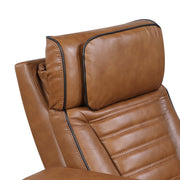 8344BRW-1PWHM Power Reclining Chair with Power Headrest, Cup holder, Storage Arms(Top and Side), Air Massage, Heat, LED Lighting and Charging Ports - 8344BRW-1PWHM