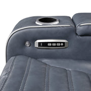 8344BUE-1PWHM Power Reclining Chair with Power Headrest, Cup holder, Storage Arms(Top and Side), Air Massage, Heat, LED Lighting and Charging Ports - 8344BUE-1PWHM