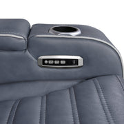 8344BUE-2PWHM Power Double Reclining Love Seat with Center Console, Power Headrests, Storage Arms(Top and Side) ,Cup Holders, Wireless Speakers with Sub-Woofer, Air Massage, Heat, LED Lighting and Charging Ports - 8344BUE-2PWHM