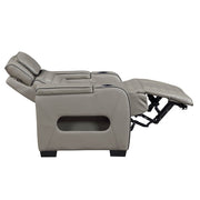 8344GRY-1PWHM Power Reclining Chair with Power Headrest, Cup holder, Storage Arms(Top and Side), Air Massage, Heat, LED Lighting and Charging Ports - 8344GRY-1PWHM