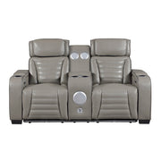 8344GRY*2PWHM 2pc Set: Sofa, Love (Power) - 8344GRY*2PWHM