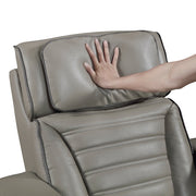 8344GRY-2PWHM Power Double Reclining Love Seat with Center Console, Power Headrests, Storage Arms(Top and Side) ,Cup Holders, Wireless Speakers with Sub-Woofer, Air Massage, Heat, LED Lighting and Charging Ports - 8344GRY-2PWHM