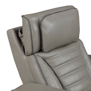 8344GRY-2PWHM Power Double Reclining Love Seat with Center Console, Power Headrests, Storage Arms(Top and Side) ,Cup Holders, Wireless Speakers with Sub-Woofer, Air Massage, Heat, LED Lighting and Charging Ports - 8344GRY-2PWHM