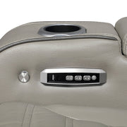 8344GRY-2PWHM Power Double Reclining Love Seat with Center Console, Power Headrests, Storage Arms(Top and Side) ,Cup Holders, Wireless Speakers with Sub-Woofer, Air Massage, Heat, LED Lighting and Charging Ports - 8344GRY-2PWHM