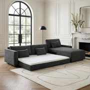 8345DGY*23LRC 2-Piece Sectional with Convertible Queen Sleeper and Right Side Chaise - 8345DGY*23LRC