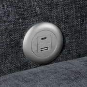 8345DGY-3 Convertible Queen Sleeper Sofa with Charging Ports - 8345DGY-3