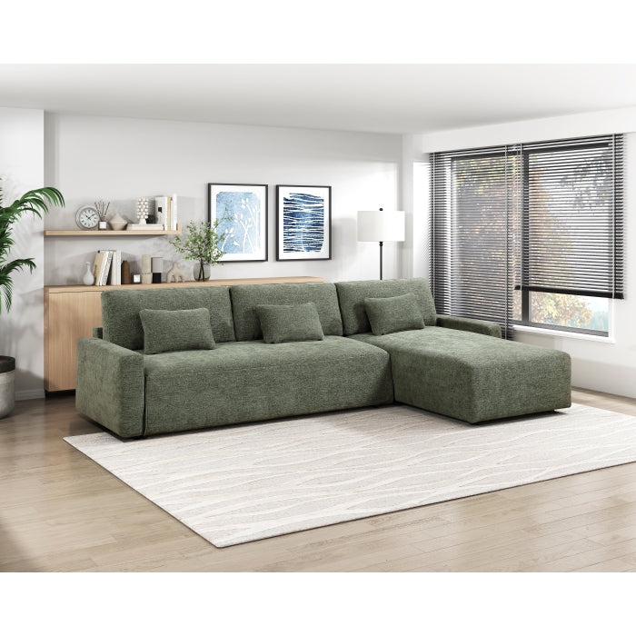 8345GRN*23LRC 2-Piece Sectional with Convertible Queen Sleeper and Right Side Chaise - 8345GRN*23LRC