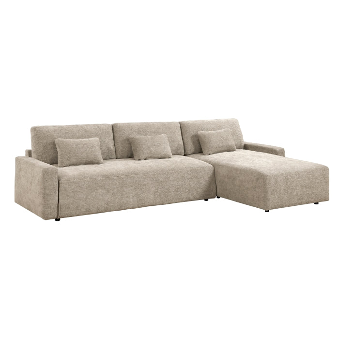 8345TPE*23LRC 2-Piece Sectional with Convertible Queen Sleeper and Right Side Chaise - 8345TPE*23LRC