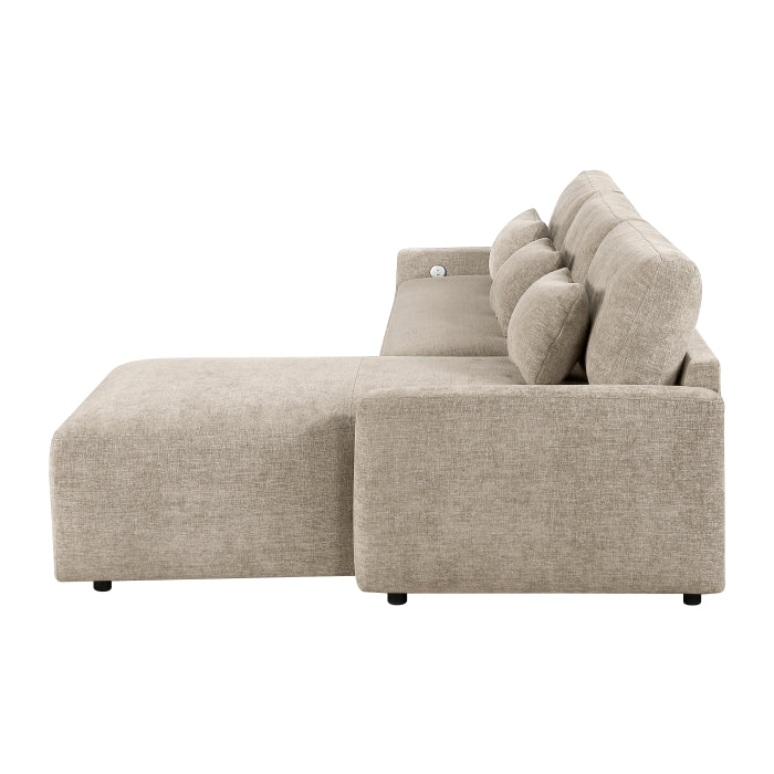 8345TPE*23LRC 2-Piece Sectional with Convertible Queen Sleeper and Right Side Chaise - 8345TPE*23LRC