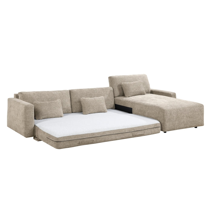 8345TPE*23LRC 2-Piece Sectional with Convertible Queen Sleeper and Right Side Chaise - 8345TPE*23LRC
