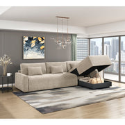 8345TPE*23LRC 2-Piece Sectional with Convertible Queen Sleeper and Right Side Chaise - 8345TPE*23LRC