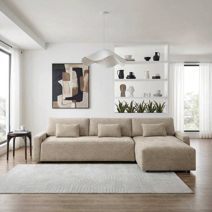 8345TPE*23LRC 2-Piece Sectional with Convertible Queen Sleeper and Right Side Chaise - 8345TPE*23LRC