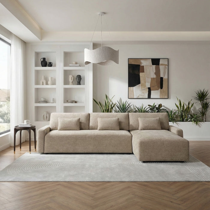 8345TPE*23LRC 2-Piece Sectional with Convertible Queen Sleeper and Right Side Chaise - 8345TPE*23LRC