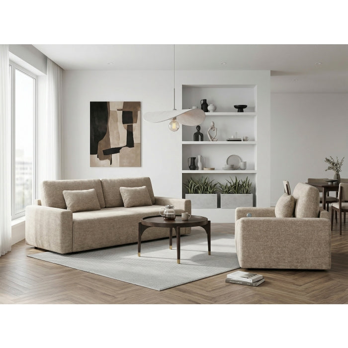 8345TPE-3 Convertible Queen Sleeper Sofa with Charging Ports - 8345TPE-3