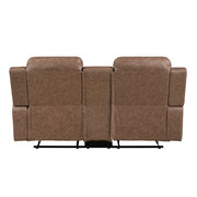 8347BRW*2 2pc Set: Sofa, Love - 8347BRW*2