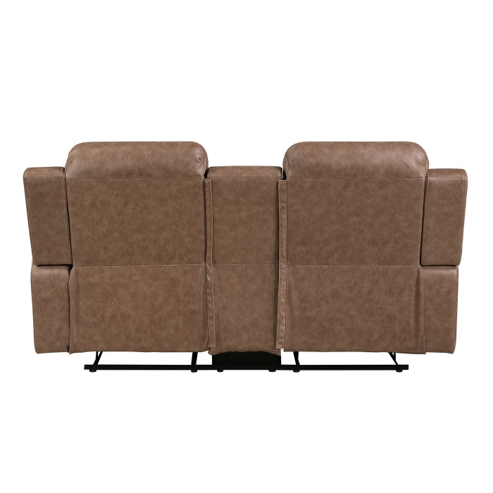8347BRW*2 2pc Set: Sofa, Love - 8347BRW*2