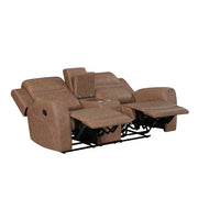 8347BRW*2 2pc Set: Sofa, Love - 8347BRW*2