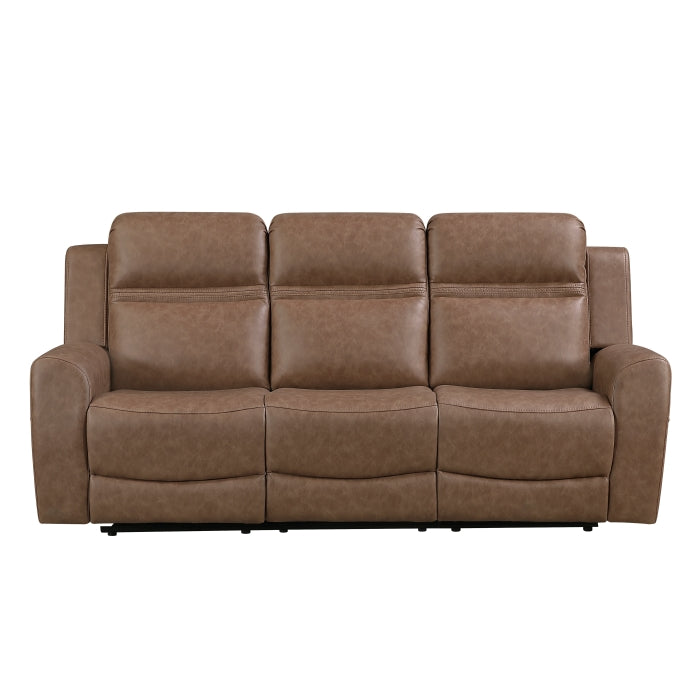 8347BRW-3 Double Reclining Sofa - 8347BRW-3