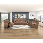 8347BRW-3 Double Reclining Sofa - 8347BRW-3